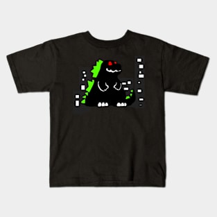 Baby Godzilla in the middle of town Kids T-Shirt